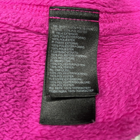The North Face Fuchsia Sweater Full Zip Coat Girls Size XL (18) - Picture 8 of 8
